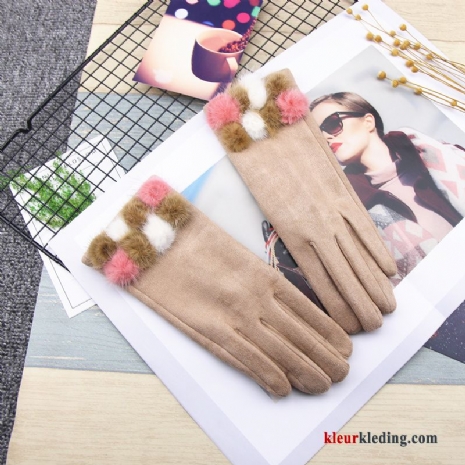 Handschoen Herfst Pluche Winter Verdikken Touchscreen Kasjmier Student Dames