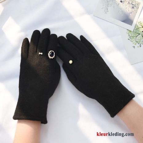 Handschoen Kasjmier Pluche Winter Touchscreen Blijf Warm Dames Wol