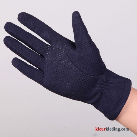 Handschoen Zonnebrandcrème Ademend Heren Zomer Paardrijden Autorijden Outdoor Dun Marineblauw