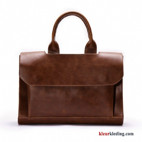 Handtas Messenger Tas Heren Trend Vintage Business Aktetas Mode Kwaliteit