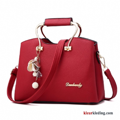 Handtas Tas Grote Tas Nieuw Winter Messenger Tas Casual Herfst Eenvoudig Dames Rood