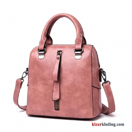 Handtas Tas Vintage Mode Leer Mini Roze Trend 2019 Dames