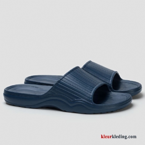 Heren Dikke Zool Pantoffels Lovers Antislip Zomer Mannen Slippers Binnen Marineblauw