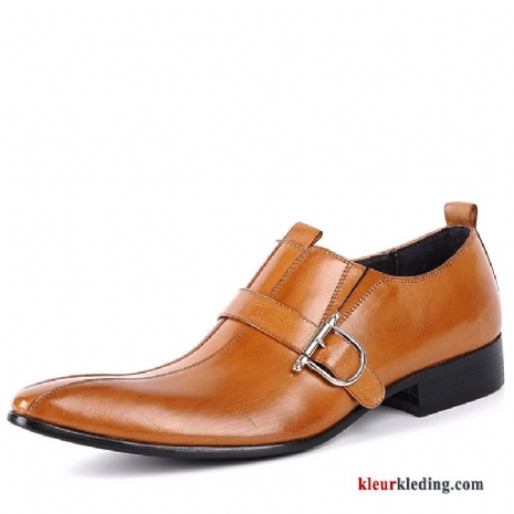 Heren Echte Trend Echt Leer Slip On Leren Schoenen Mannen Bruin Brits