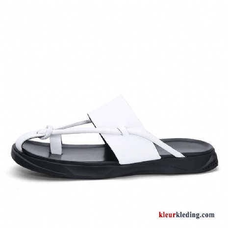 Heren Flip Flops Mannen Mode Sandaal Antislip Trend Persoonlijk Zomer Bovenkleding Wit