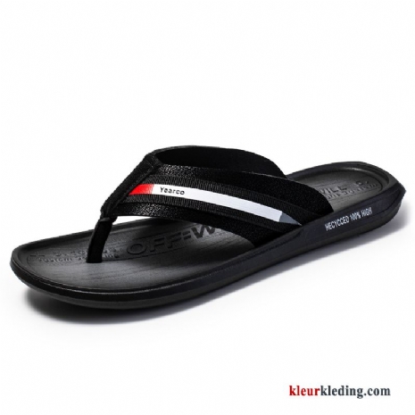 Heren Flip Flops Mode Binnen Bovenkleding Zomer Trend Sandaal Pantoffels Persoonlijk Zwart