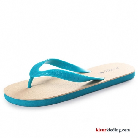 Heren Flip Flops Outdoor Strand Slipper Mannen Zomer Bovenkleding Mode Persoonlijk Blauw