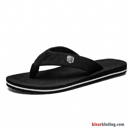 Heren Flip Flops Outdoor Trend Mannen Bovenkleding Schoenen Ademende Slipper Sandaal Zwart