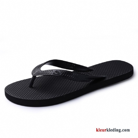 Heren Flip Flops Persoonlijk Trend Bovenkleding Schoenen Pantoffels Mannen Strand Zomer Zwart