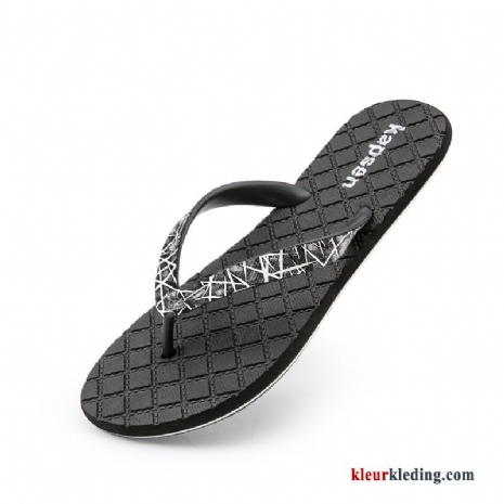 Heren Flip Flops Sandaal Bovenkleding Strand Mannen Slipper Pantoffels Antislip Trend Zwart