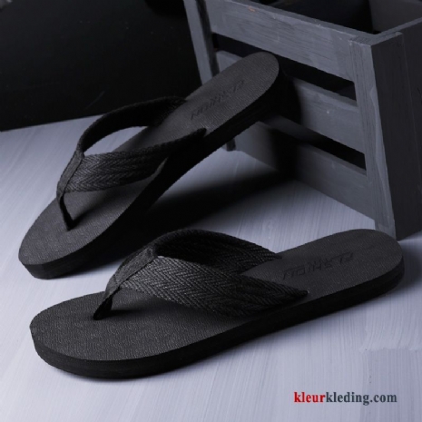 Heren Flip Flops Slipper Outdoor Mannen Pantoffels Strand Schoenen Zomer 2018 Zwart