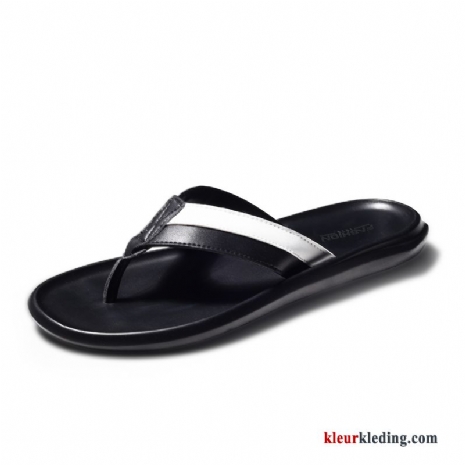Heren Flip Flops Slipper Strand Trend Mannen Pantoffels Bovenkleding Casual Mode Zwart