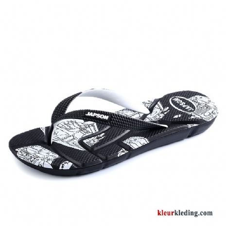 Heren Flip Flops Strand Bovenkleding Zomer Slipper Persoonlijk Schoenen Outdoor Mannen Zwart