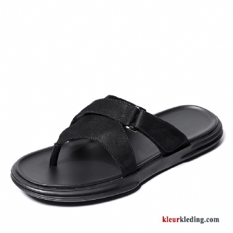 Heren Flip Flops Trend Antislip Outdoor Schoenen Casual Pantoffels Strand Zomer Zwart