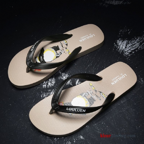 Heren Flip Flops Trend Bovenkleding Slipper Antislip Persoonlijk Mannen Outdoor Pantoffels Kaki