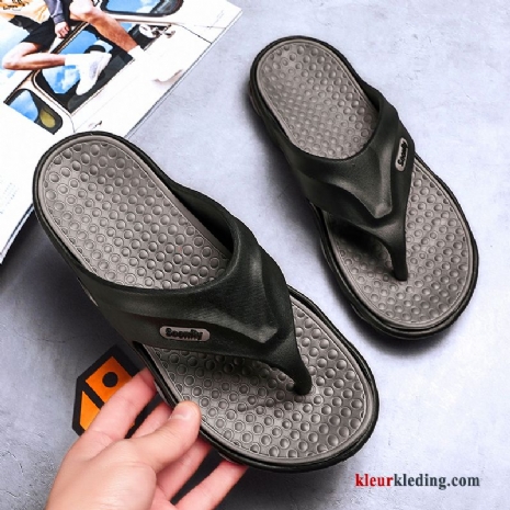 Heren Flip Flops Zomer Sandaal Pantoffels Strand Mannen Trend Brits Outdoor Zwart