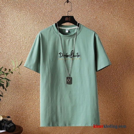 Heren Halve Mouw Super Groen Onderhemd T-shirts Korte Mouw Dunne Zomer