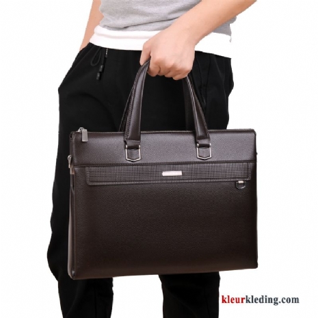 Heren Handtas Tas Bruin Rugzak Aktetas Messenger Tas Casual Business Leer