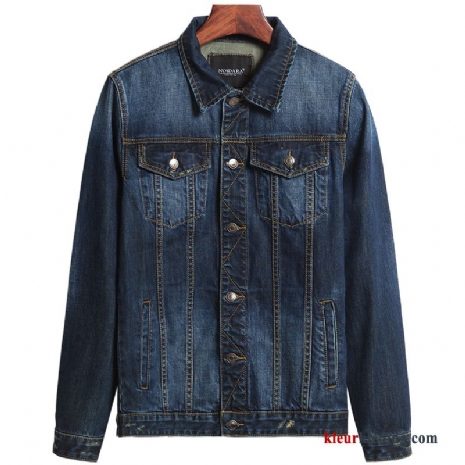 Heren Jack Herfst Dunne Voorjaar Toga Casual Denim Donkerblauw