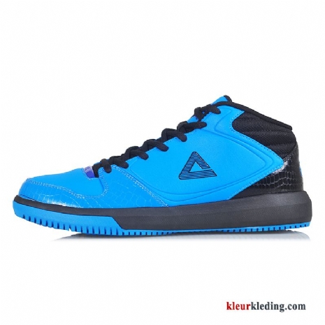 Heren Lichte Schoenen Basketbalschoenen Ademende Sportschoenen Mannen Laars Antislip Blauw