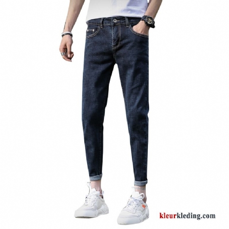 Heren Mannelijk Voorjaar Spijkerbroek Jeans Mini Casual Broek Trend Slim Fit Harlan