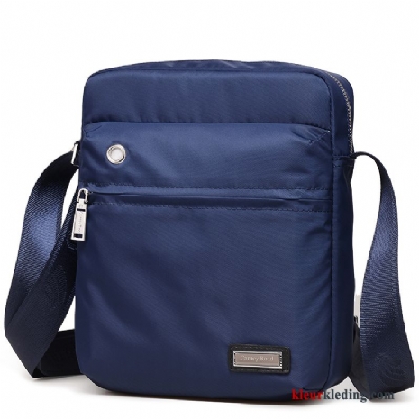 Heren Messenger Tas Oxford Casual Schoudertas Canvas Mini Doek Waterdicht Blauw