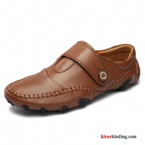 Heren Mocassins Leren Schoenen Natie Echt Leer Bruin Casual Mannen Alle Wedstrijden Zachte Zolen