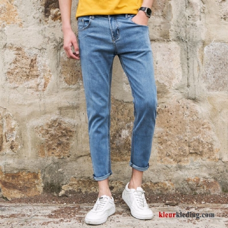 Heren Nieuw Voorjaar Potlood Broek Spijkerbroek Jeans Slim Fit Zomer Dunne Harlan