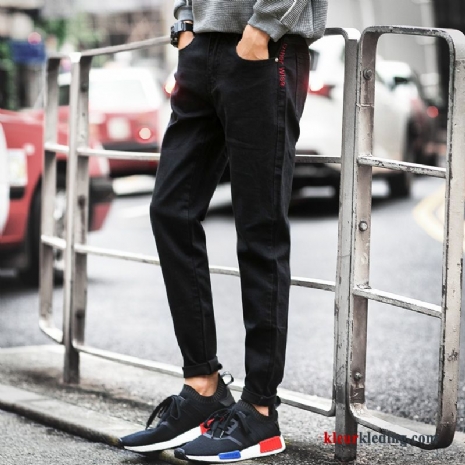 Heren Potlood Broek Trend Spijkerbroek Jeans Herfst Mannelijk Zwart Slim Fit