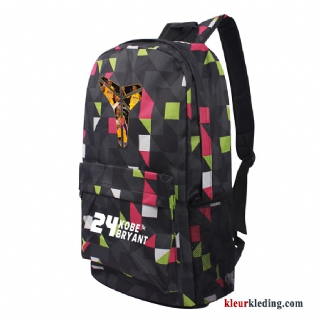 Heren Reizen Basketbal Tas Sport De Middelbare School Kleur Rugzak Zwart