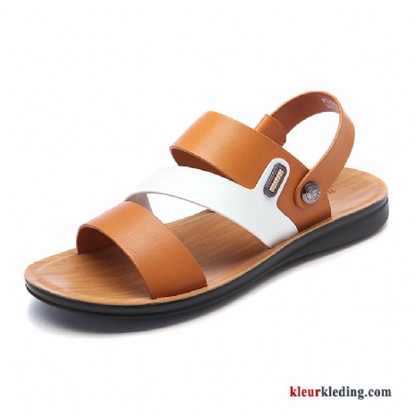 Heren Sandaal Casual Mannen Ademende Bruin Trend Antislip Zomer Strand Rood