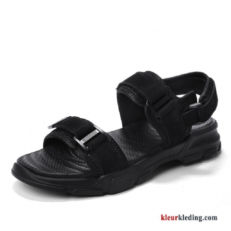 Heren Sandaal Pantoffels Outdoor Bovenkleding Zomer Mode Trend Rome Schoenen Zwart