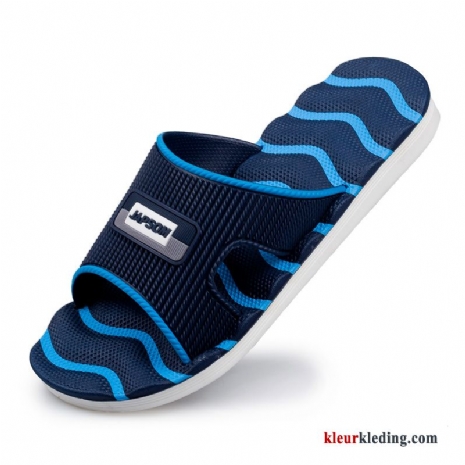 Heren Slipper Binnen Trend Lovers Mode Zomer Antislip Mannen Badkamer Blauw