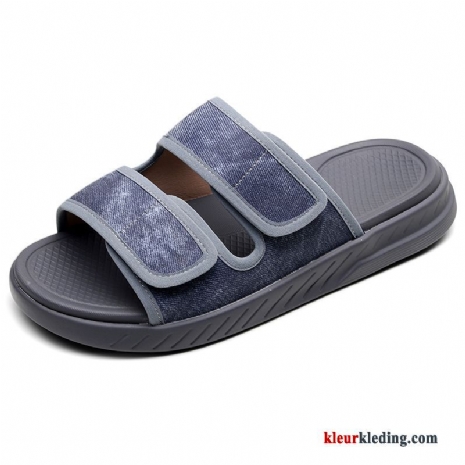 Heren Slipper Schoenen Outdoor Trend Bovenkleding Sandaal Pantoffels Zomer Casual Blauw