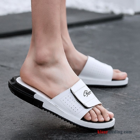 Heren Slipper Zomer Pantoffels Trend Mannen Sandaal Jeugd Strand Persoonlijk Wit