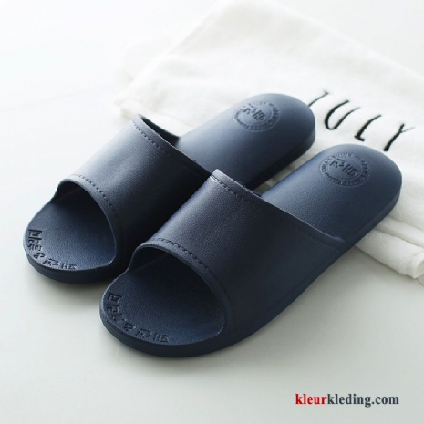 Heren Slippers Vrouw Pantoffels Vrouwen Zomer Binnen Donker Lovers Blauw