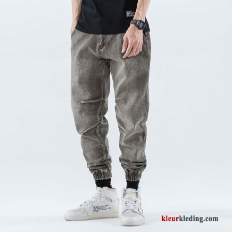 Heren Spijkerbroek Trend Casual Trendy Merk Broek Grote Maten Lange Diepe Kleur Mannelijk