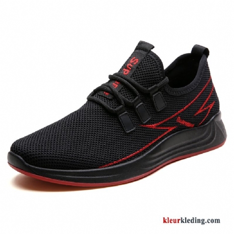 Heren Sportschoenen Mannen Sport Schoenen Zachte Zolen Trend Pumps Skateboard Schoenen Lichte Rood Zwart