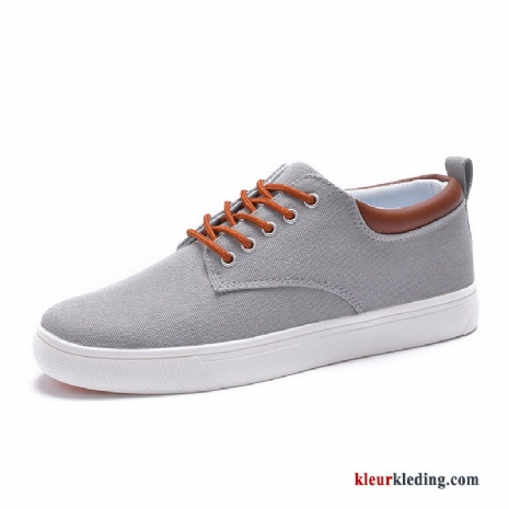 Heren Sportschoenen Skateboard Schoenen Herfst Canvas Trend Mannen Alle Wedstrijden Casual Textiel Grijs