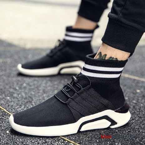 Heren Sportschoenen Skateboard Schoenen Student 2018 Sport Trend Hoge Mannen Casual Zwart