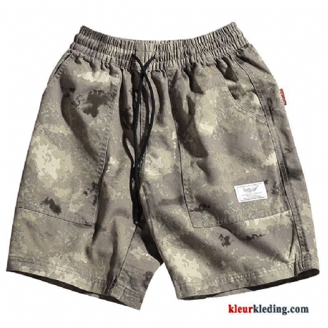 Heren Strand Cargo Trendy Merk Groen Camouflage Casual Zomer Korte Broek