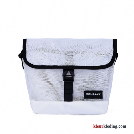 Heren Trend Tiener Messenger Tas Maas Lovers Schoudertas Sport Wit