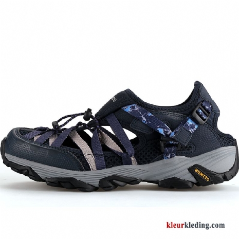 Heren Wandelschoenen Mannen Grote Maten Sandaal Snel Droog Outdoor Antislip Ademende Donker Blauw