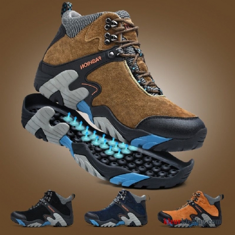 Heren Wandelschoenen Pluche Trekking Antislip Mannen Bruin Schoenen Winter Herfst