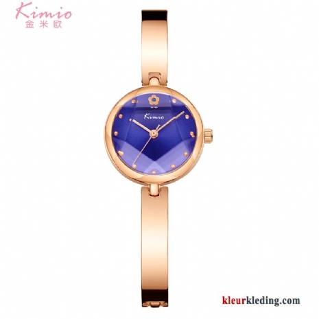 Horloge Eenvoudig Dames Elegante Diepe Student Armbanden Geschenk Trend Blauw
