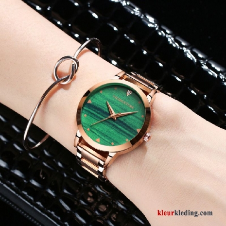 Horloge Mesh Waterdicht Trend Dames Sterrenhemel Elegante Groen Rood