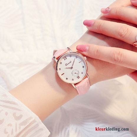 Horloge Roze Trend Mode Waterdicht Dames Casual Nieuw Vers