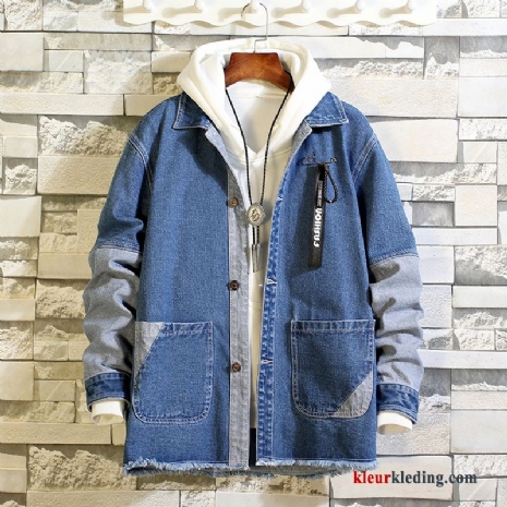 Jack Nieuw Winter Kleding Denim 2018 Casual Trend Jas Dikke Heren