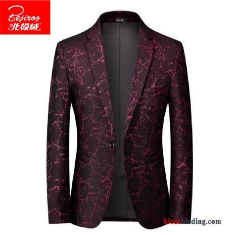 Jas Jasje Heren Blazer Rood Voorjaar Casual Losse