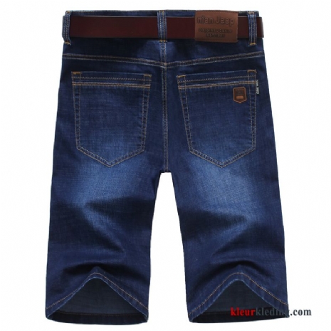 Korte Broek Elastiek Zomer Dunne Blauw Heren Mannelijk Casual